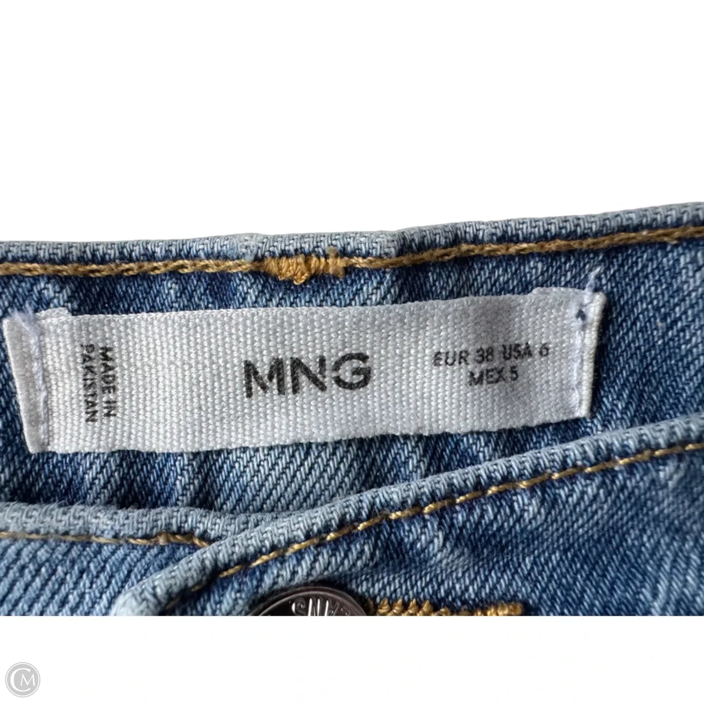 Jeans Straight By Mng In Blue Denim, Size: 6
