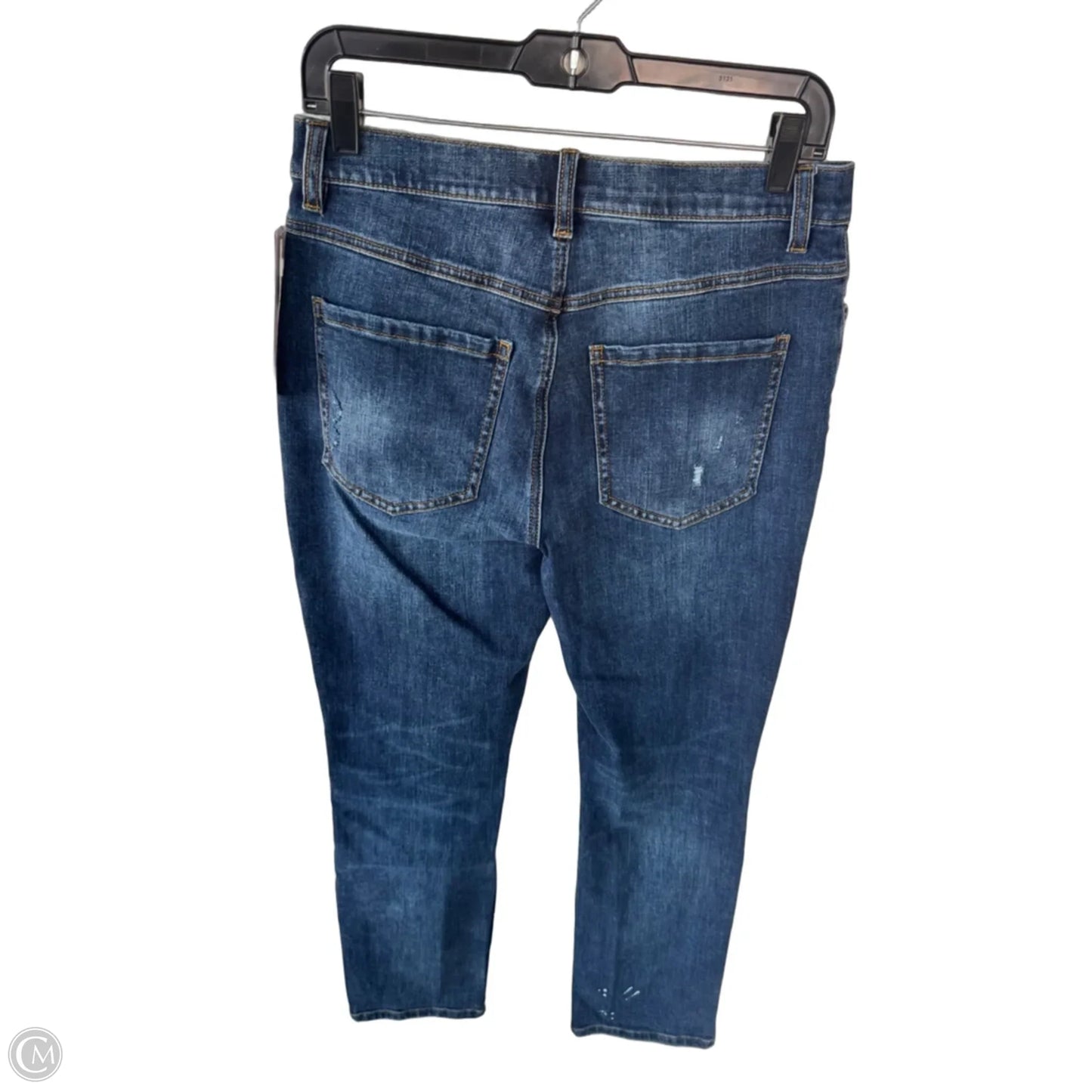 Jeans Straight By Cabi In Blue Denim, Size: 8