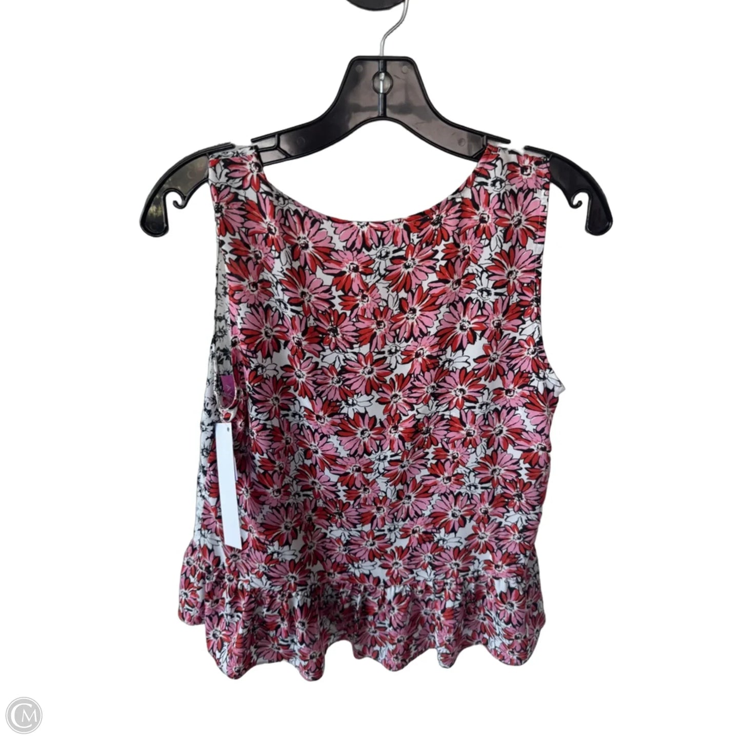 Blouse Sleeveless By Cabi In Pink & White, Size: S
