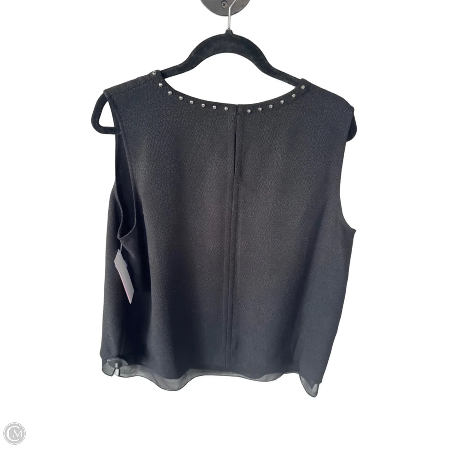 Blouse Designer By Karl Lagerfeld In Black & Gold, Size: Xl