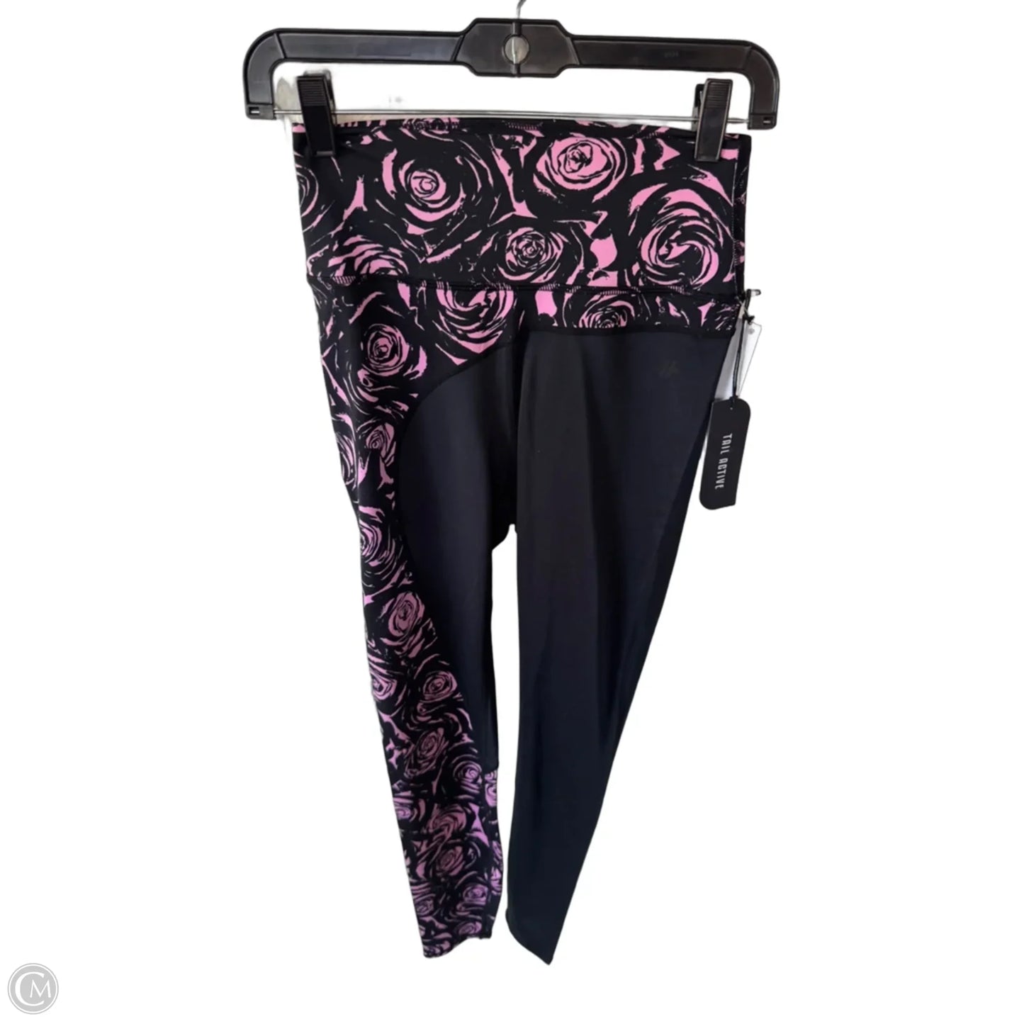 Athletic Leggings By Tail In Black & Pink, Size: 4