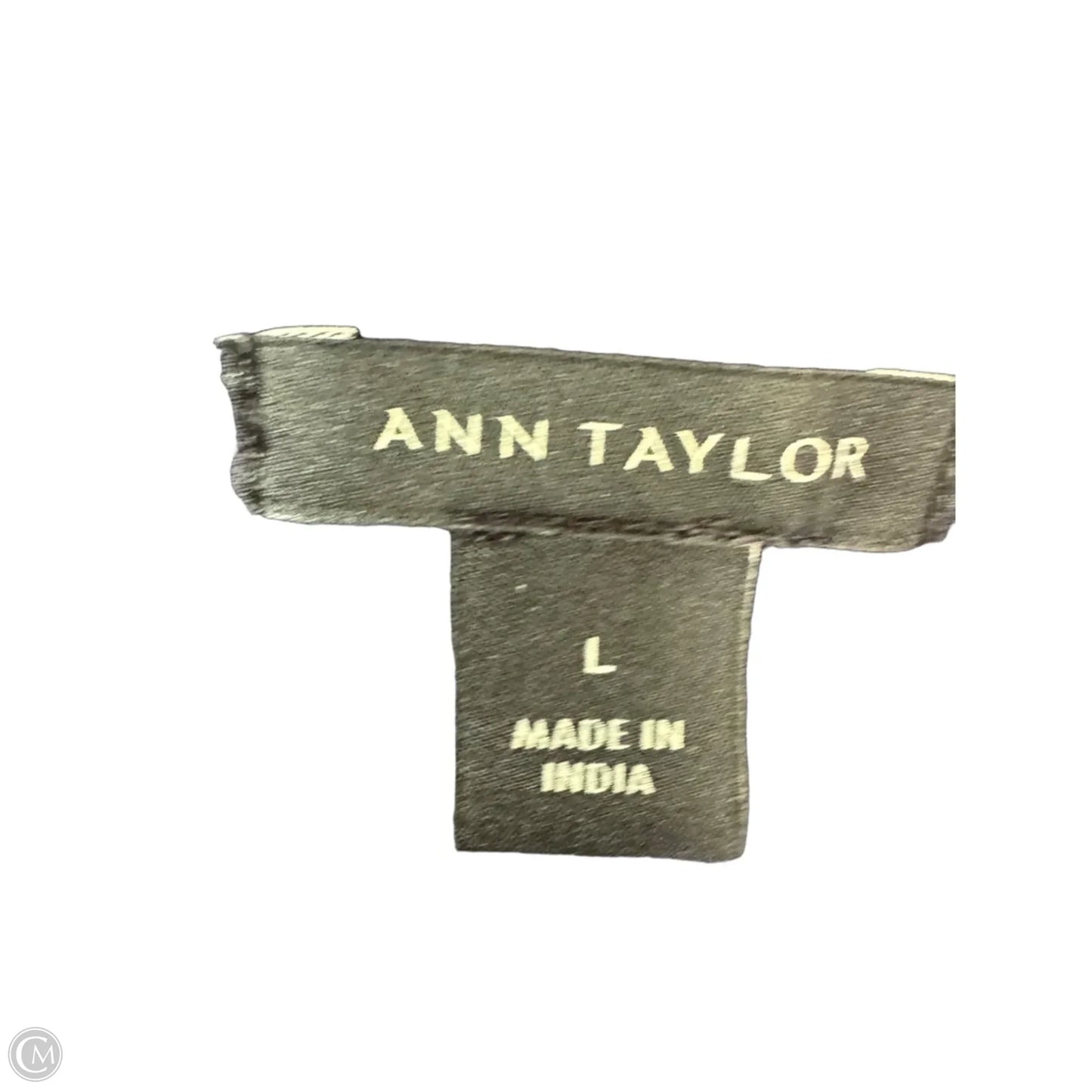Blouse Long Sleeve By Ann Taylor In Navy, Size: L
