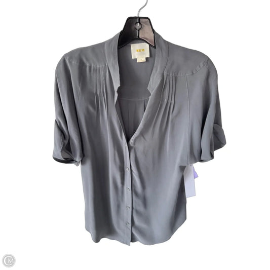 Blouse Short Sleeve By Maeve In Grey, Size: S