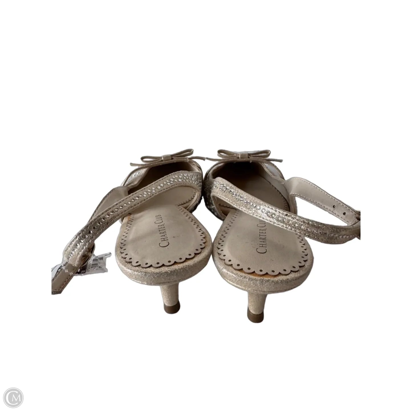 Shoes Heels Kitten By Charter Club In Gold & White, Size: 8
