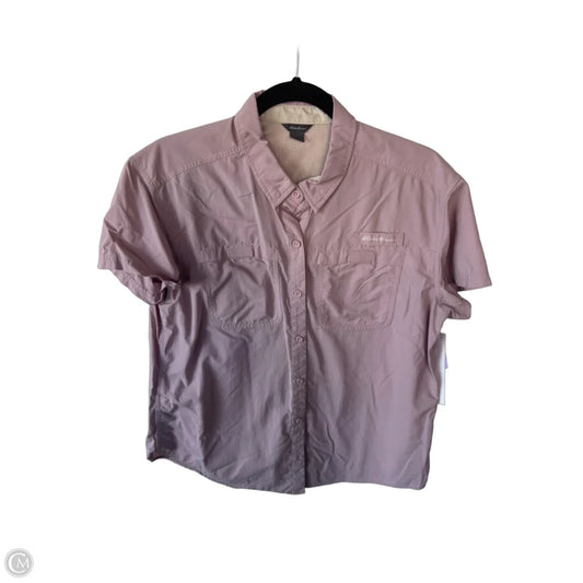 Top Short Sleeve By Eddie Bauer In Pink, Size: L