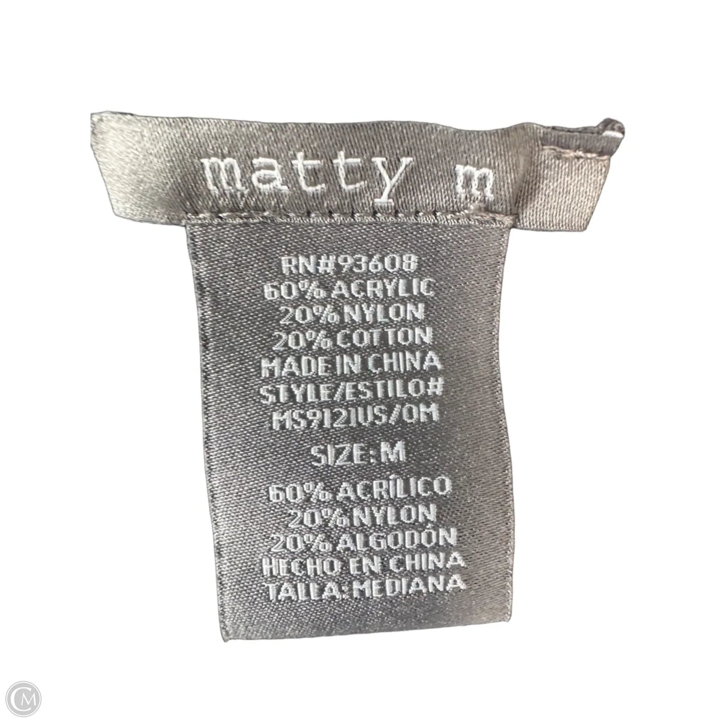 Sweater Cardigan By Matty M In Grey, Size: M