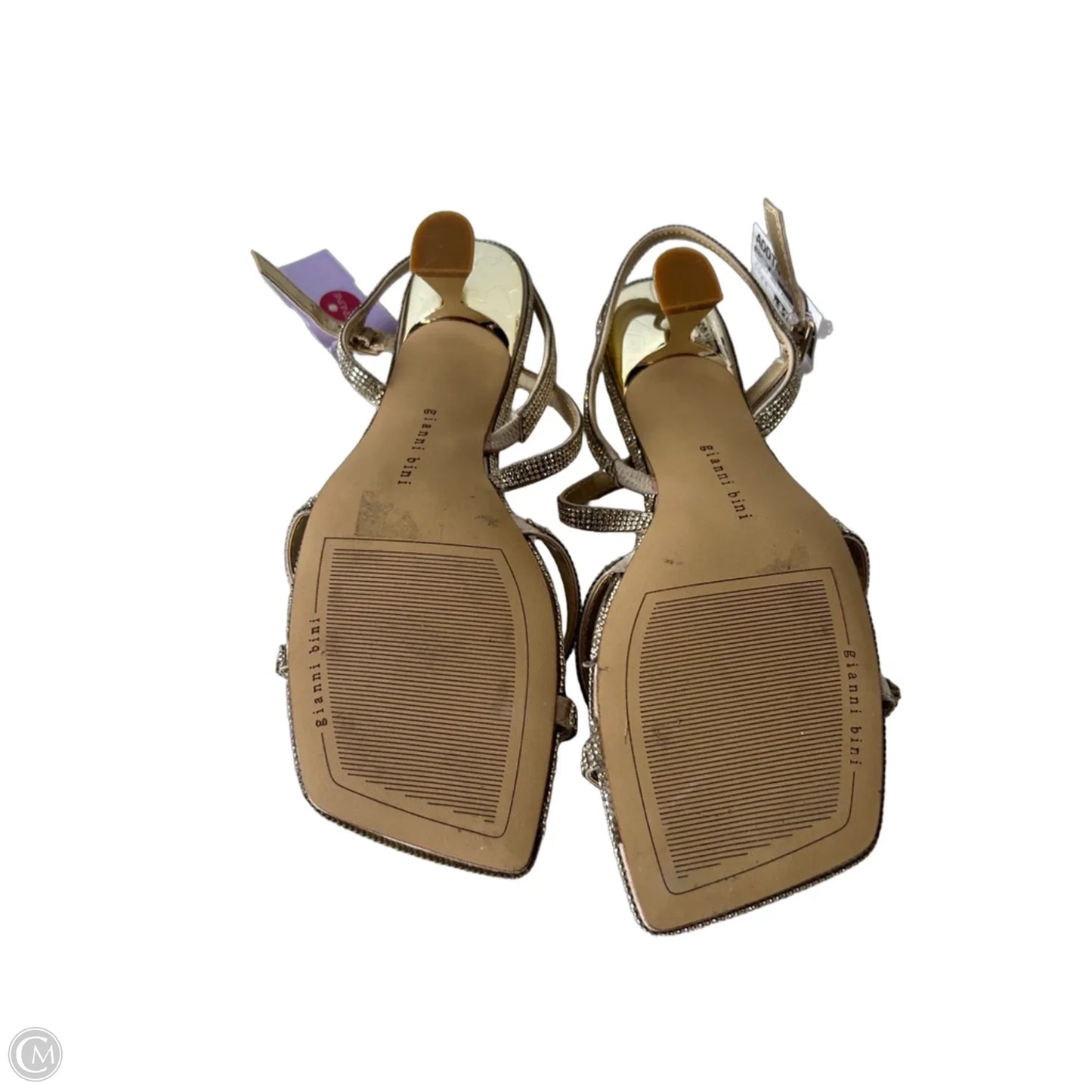 Sandals Heels Kitten By Gianni Bini In Gold, Size: 8.5