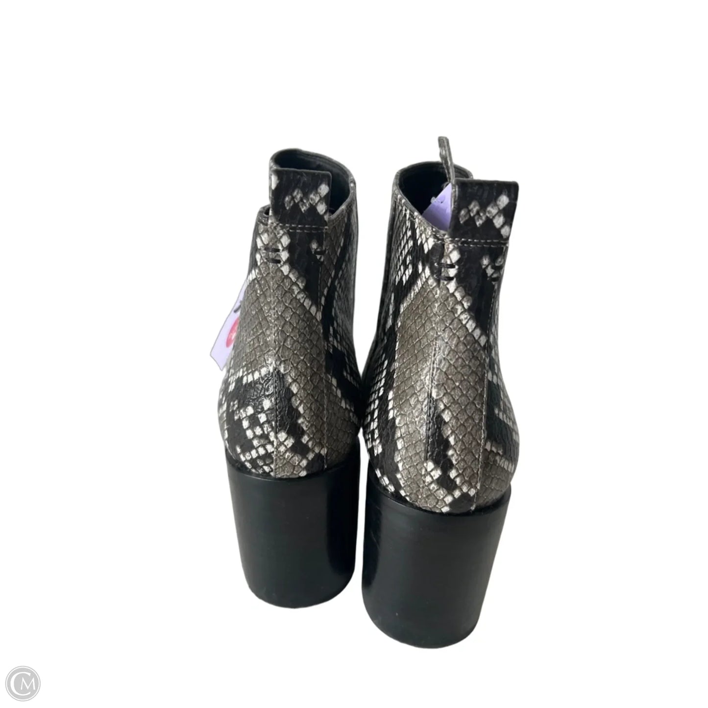 Boots Ankle Heels By Treasure And Bond In Snakeskin Print, Size: 8.5
