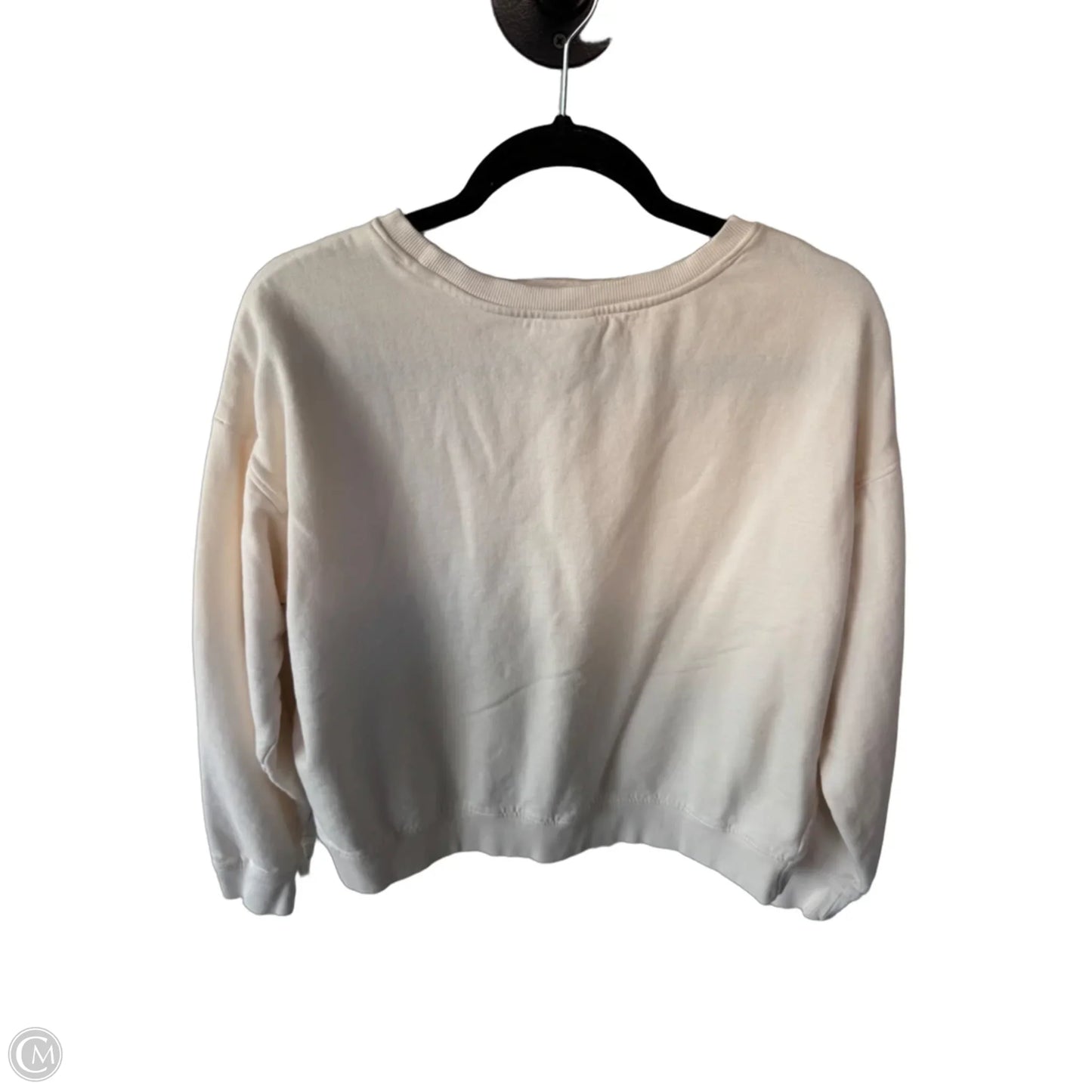 Sweatshirt Crewneck By Pact In Cream, Size: L