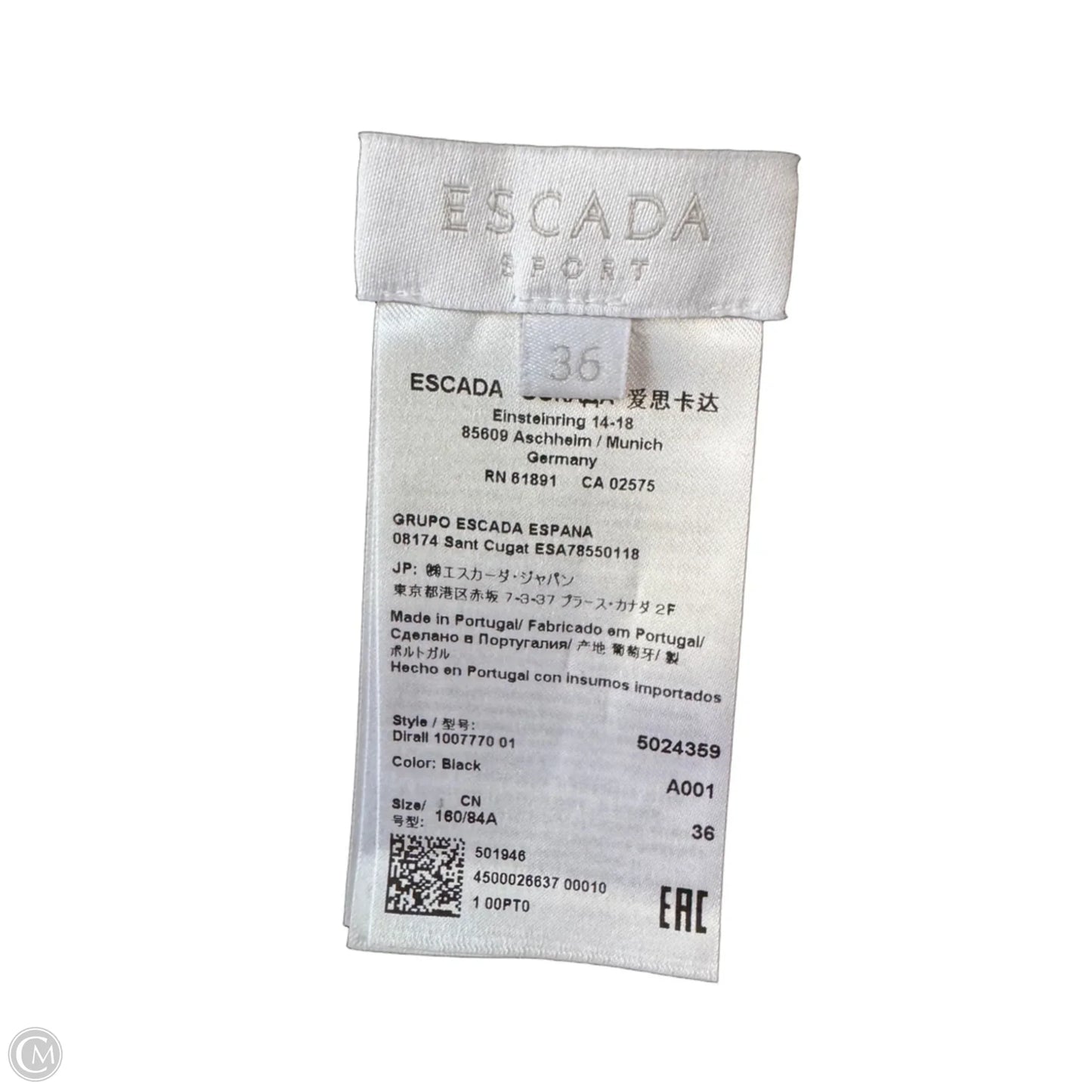 Dress Designer By Escada In Snakeskin Print, Size: S