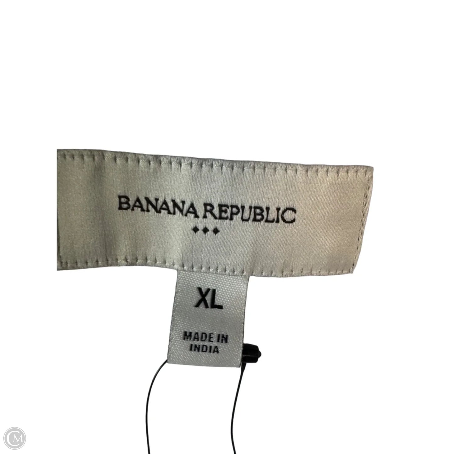 Blouse Long Sleeve By Banana Republic In White, Size: Xl