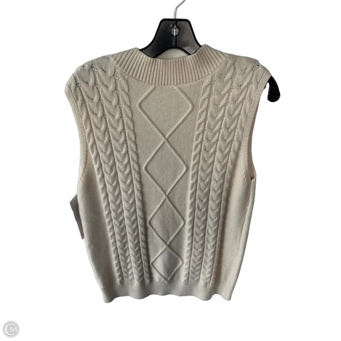 Vest Sweater By Cmf In Cream, Size: M