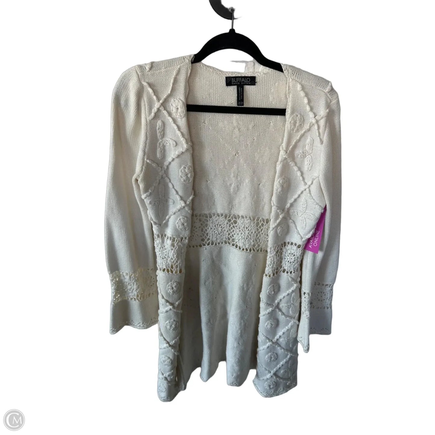 Sweater Cardigan By Buffalo David Bitton In Cream, Size: M