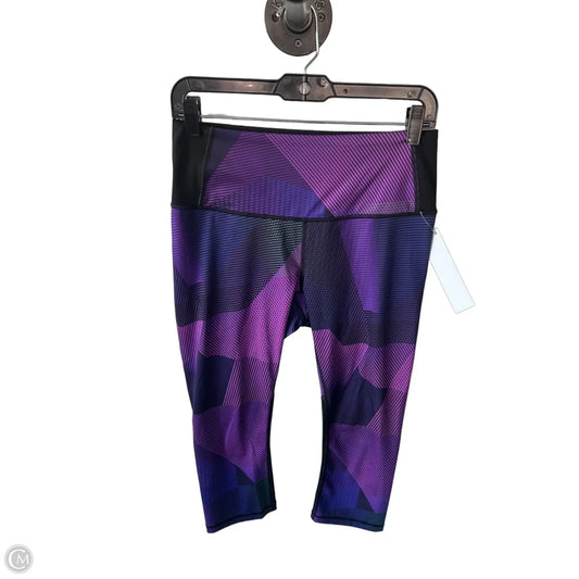 Athletic Capris By Lucy In Black & Purple, Size: M