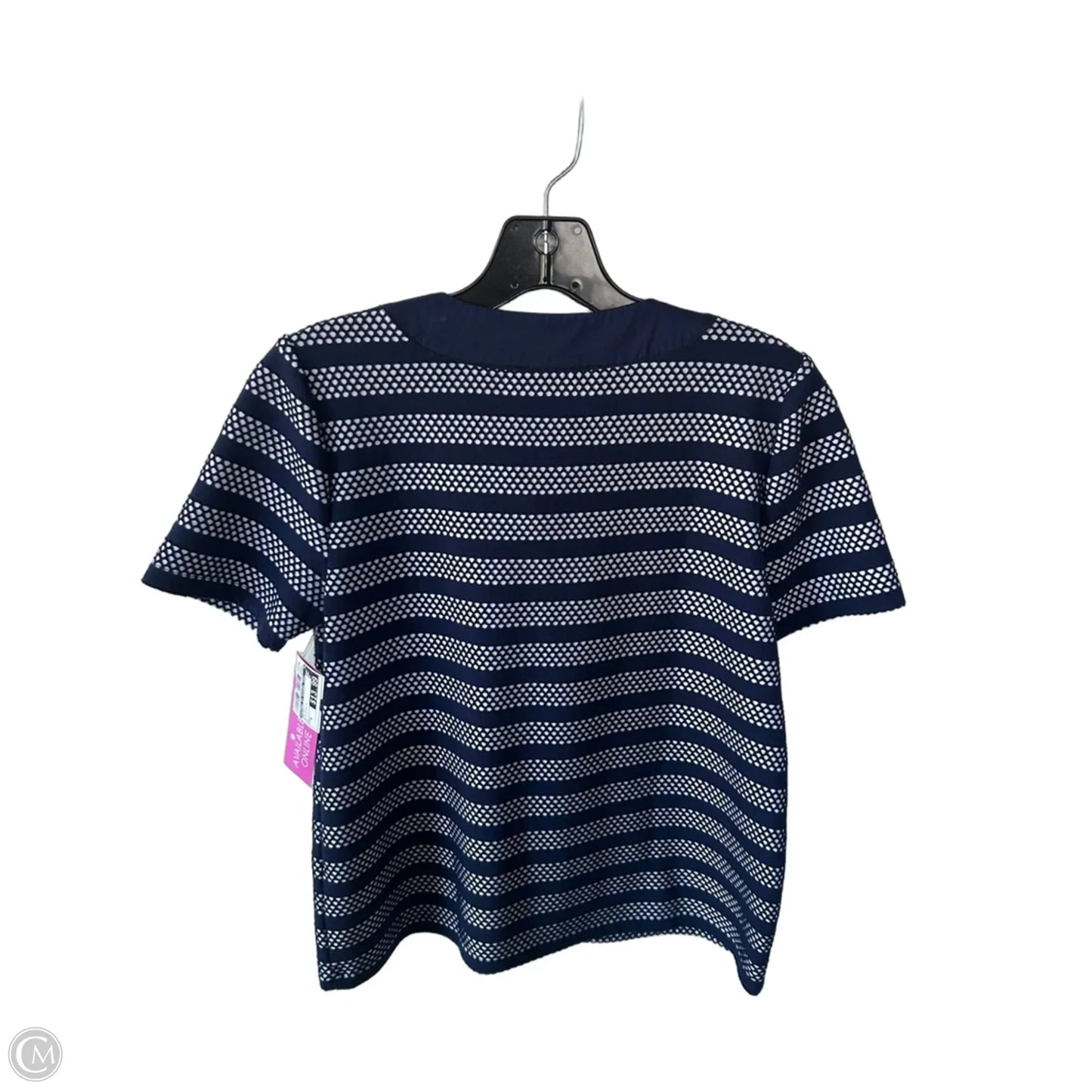 Top Short Sleeve By Michael By Michael Kors In Blue & White, Size: S