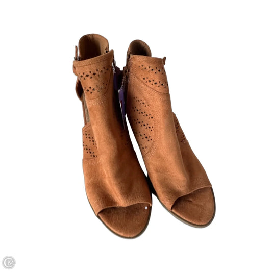 Sandals Heels Block By Diba In Tan, Size: 10