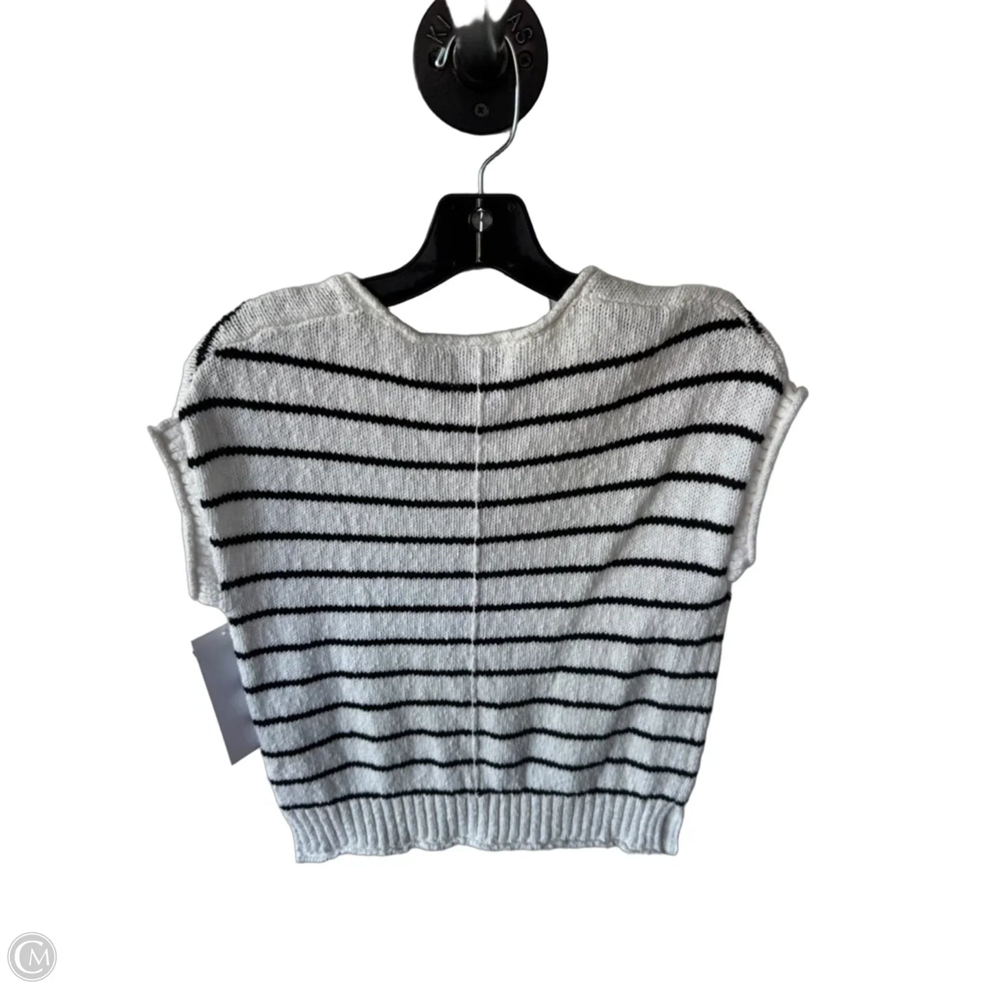 Vest Sweater By Evereve In Black & White, Size: Xs