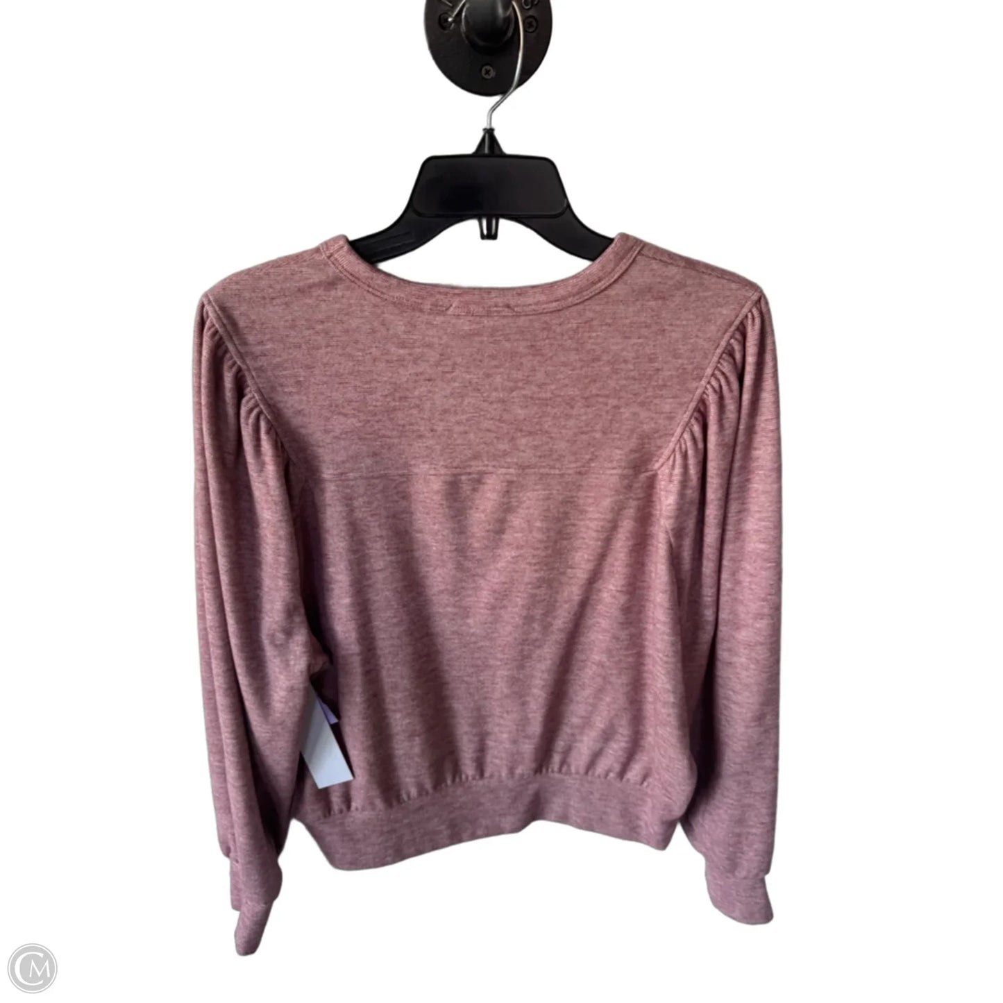 Top Long Sleeve By Evereve In Red & White, Size: S