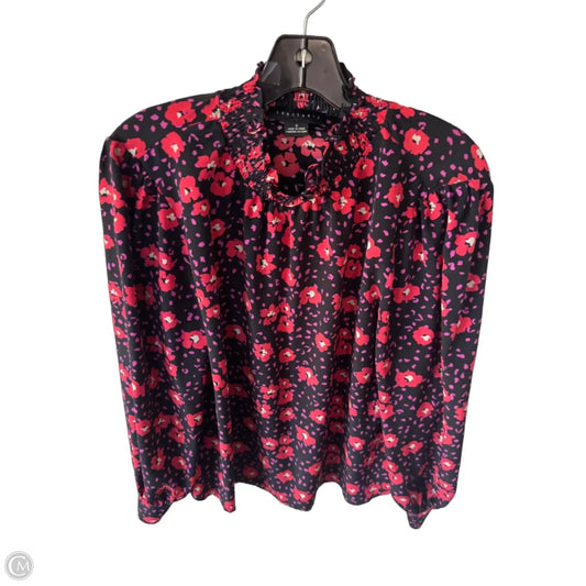 Blouse Long Sleeve By Sanctuary In Black & Red, Size: S