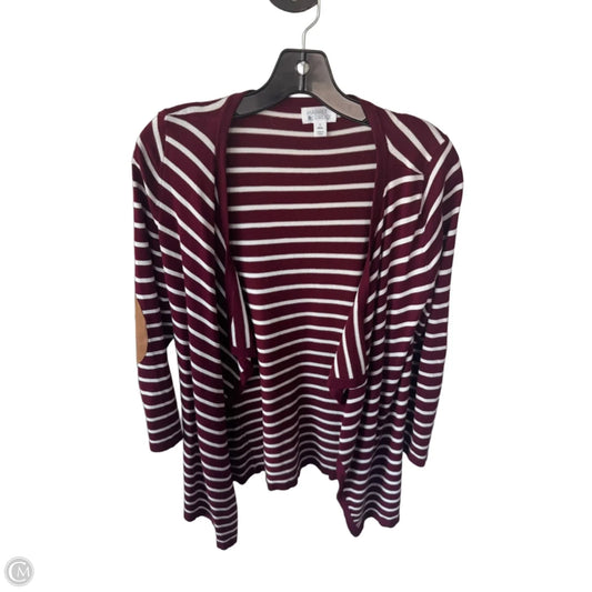 Sweater Cardigan By Market & Spruce In Red & White, Size: Sp