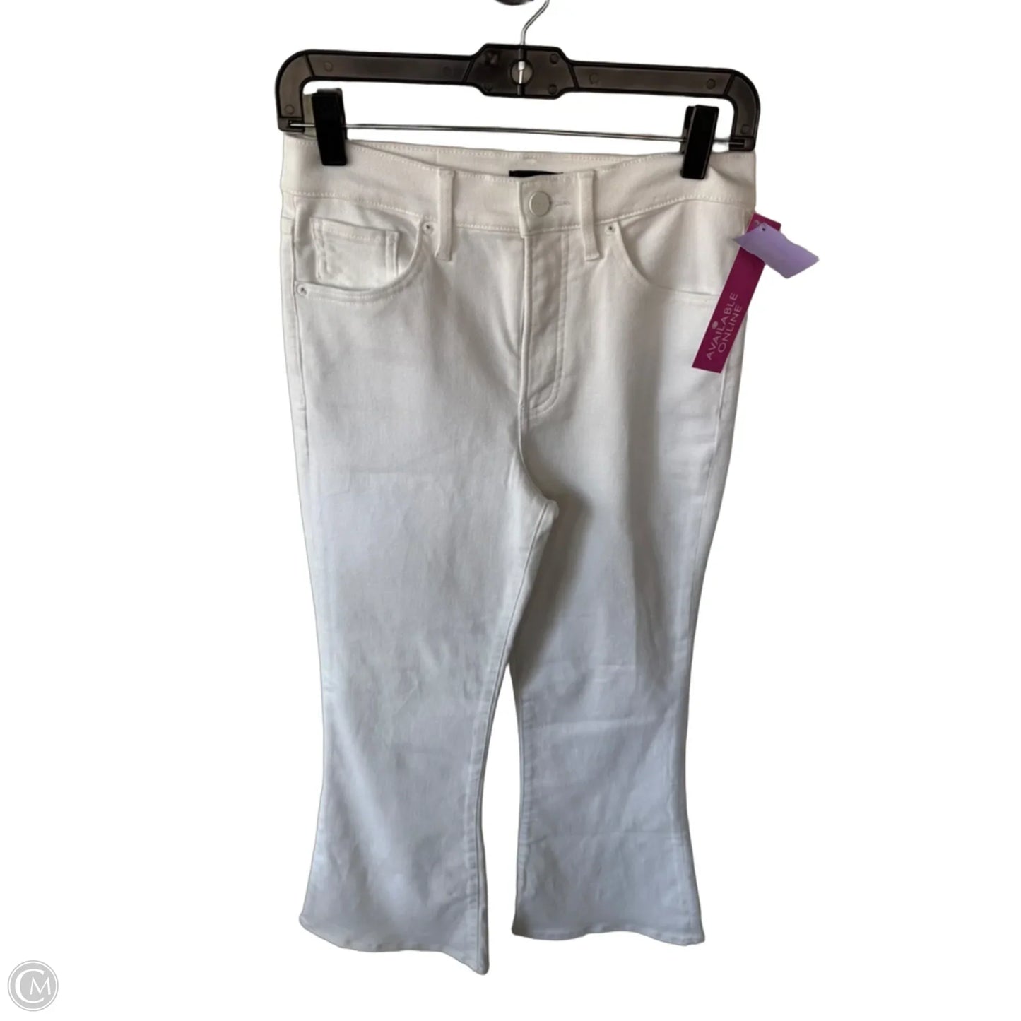 Jeans Flared By Express In White Denim, Size: 4S