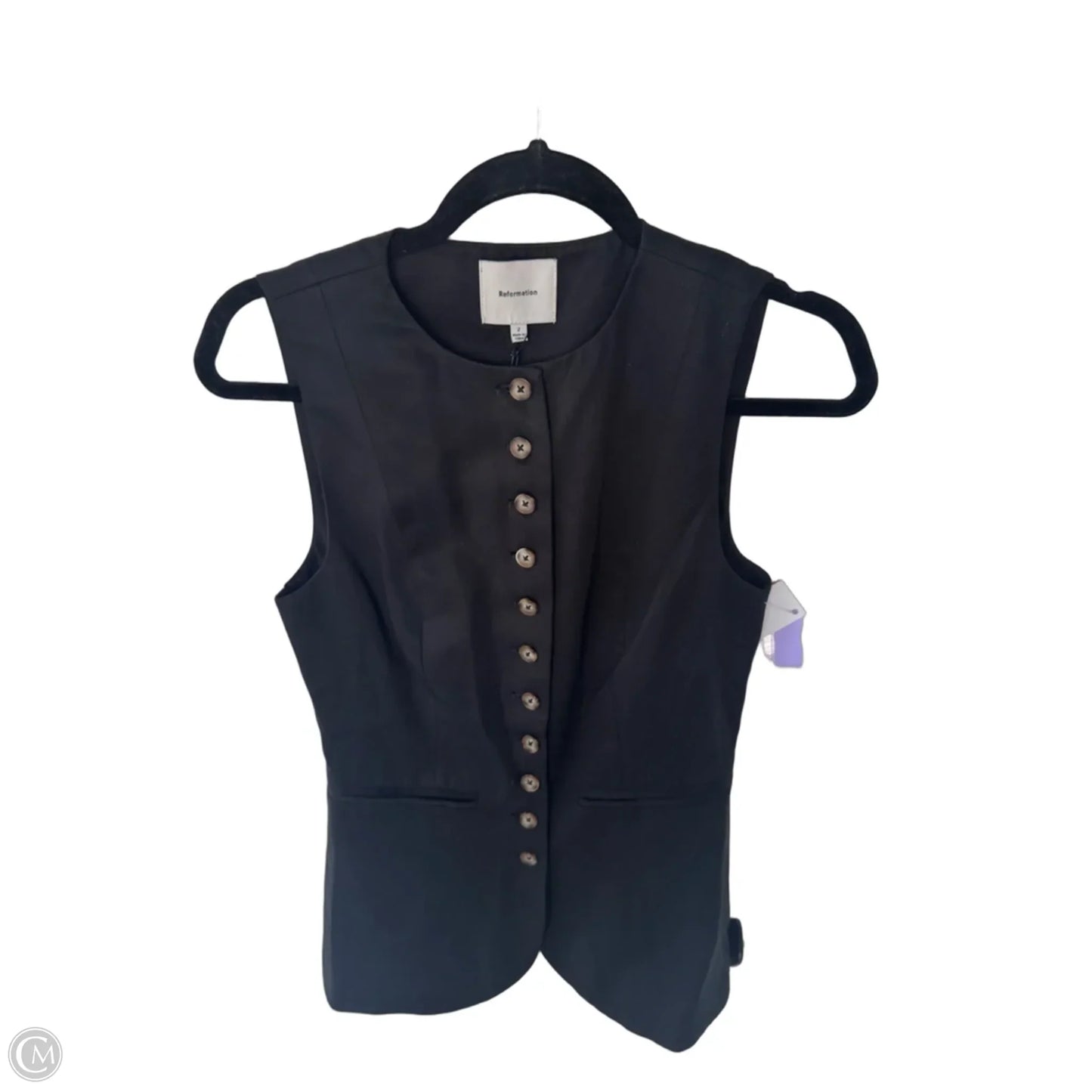 Vest Other By Reformation In Black, Size: Xs