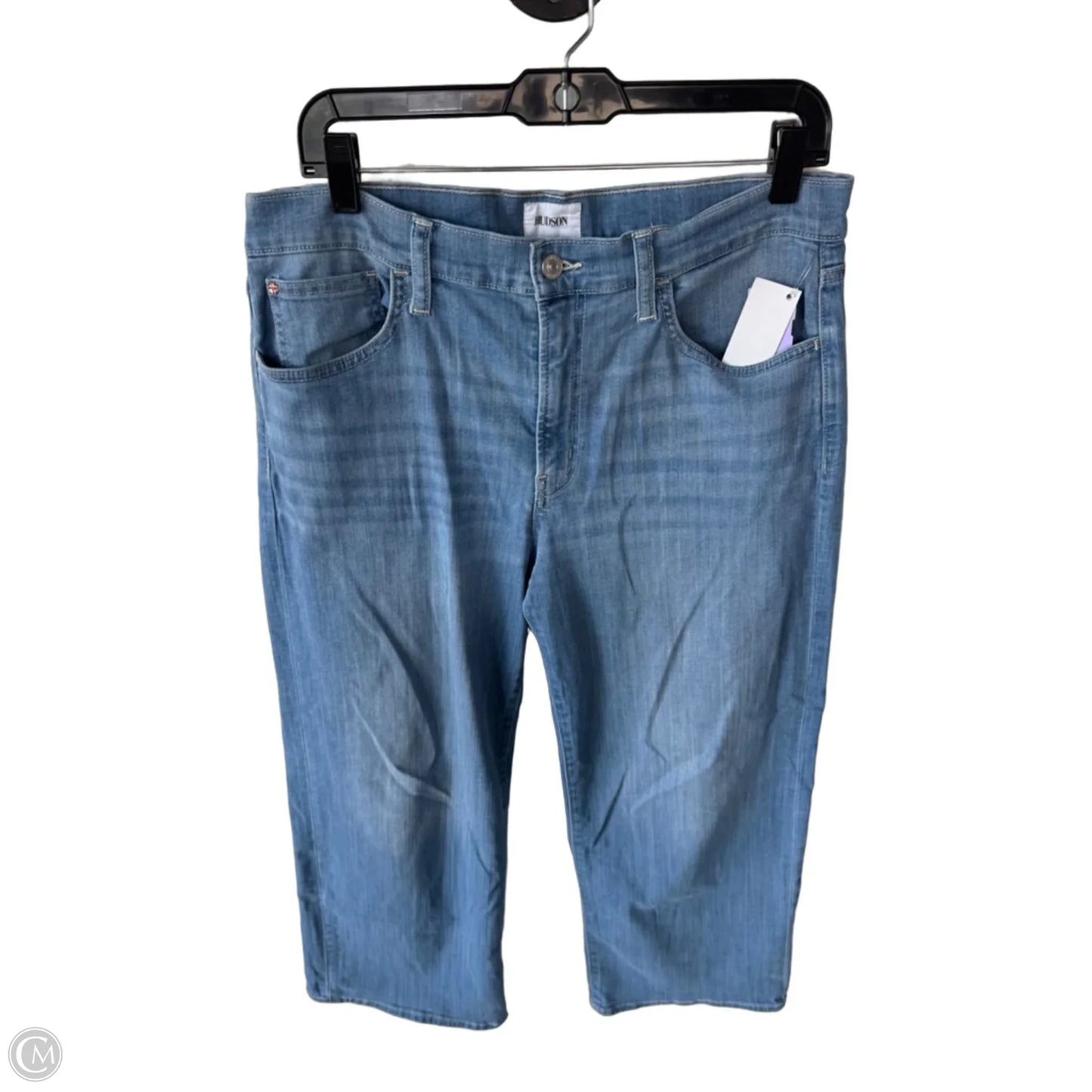 Jeans Wide Leg By Hudson In Blue Denim, Size: 12