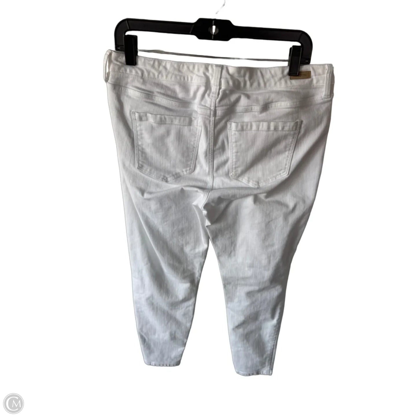 Jeans Skinny By Liverpool In White Denim, Size: 12