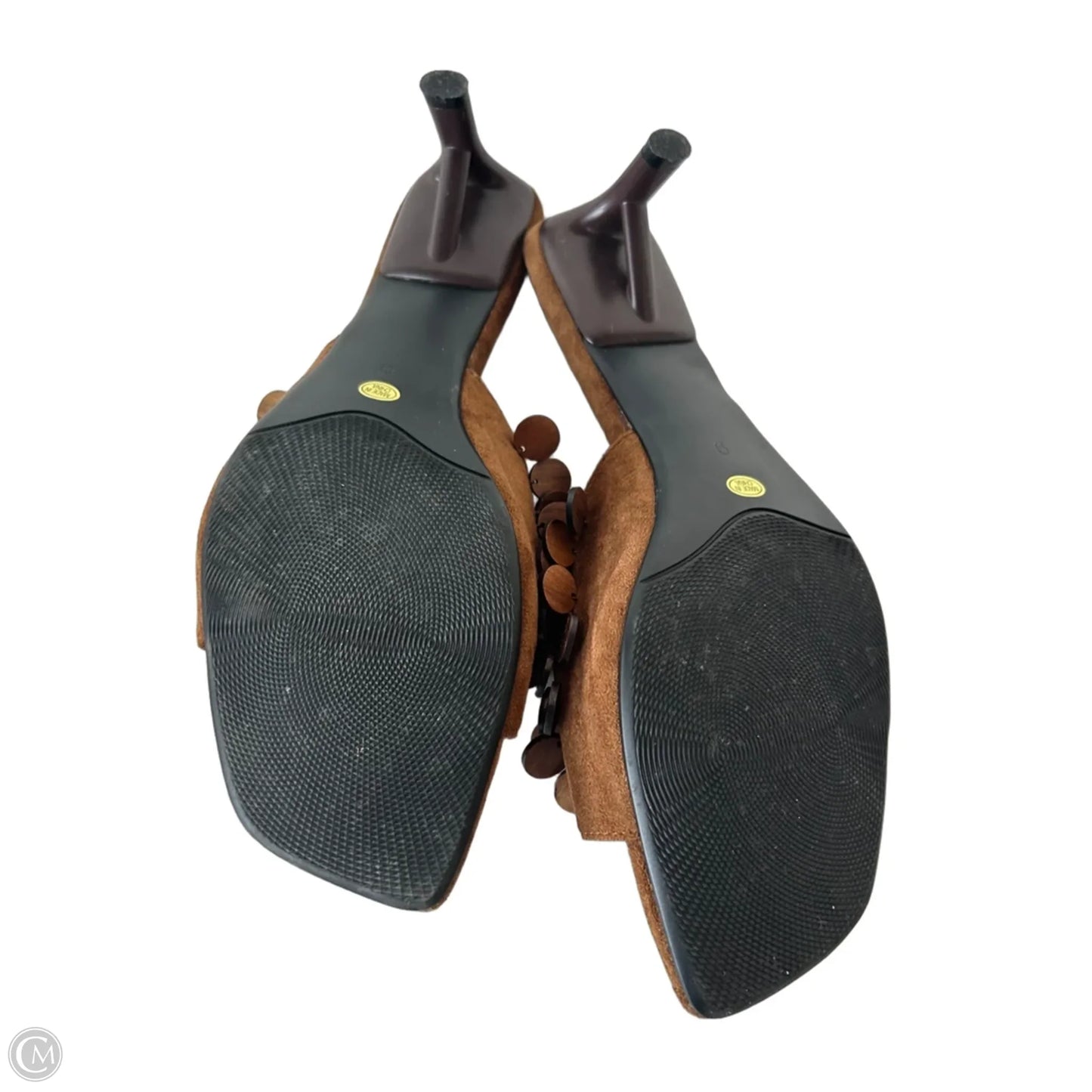 Sandals Heels Kitten By Cmc In Brown, Size: 9