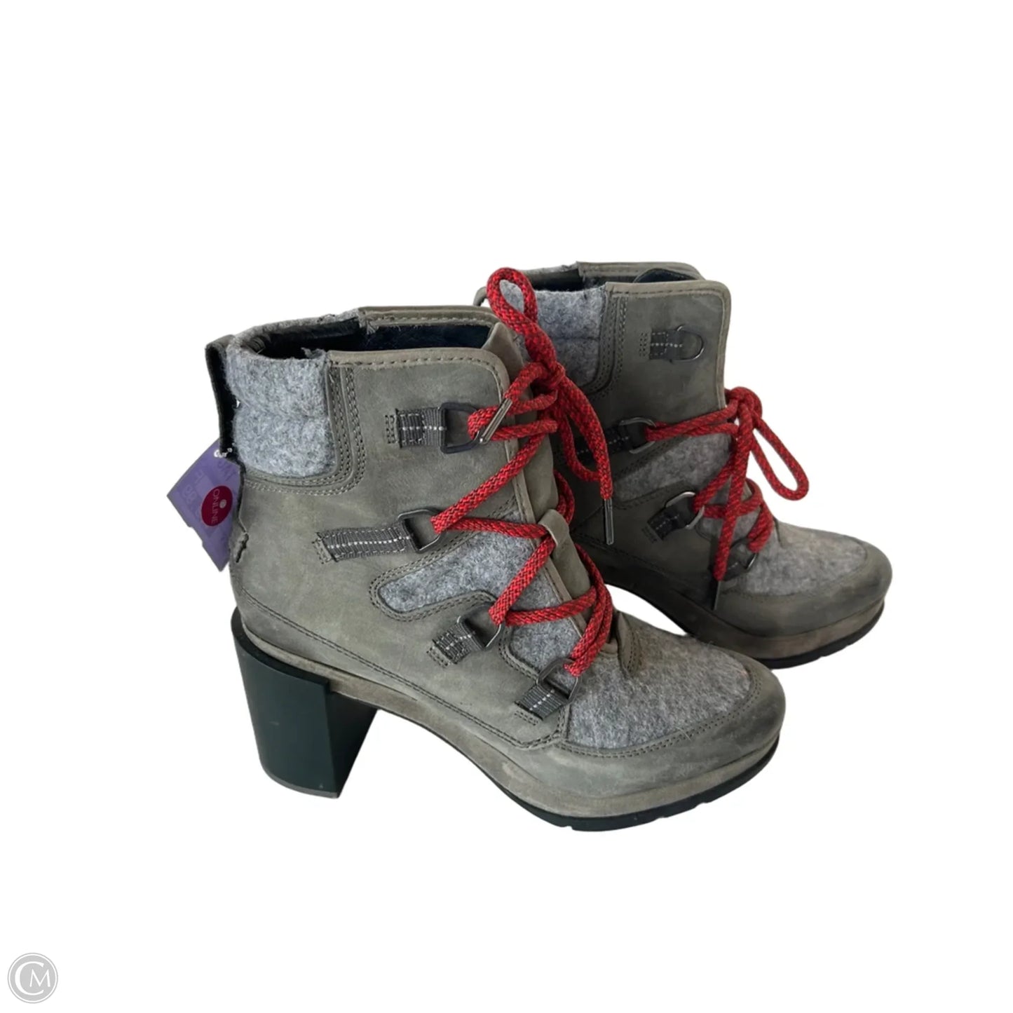 Boots Mid-calf Heels By Sorel In Grey, Size: 9.5