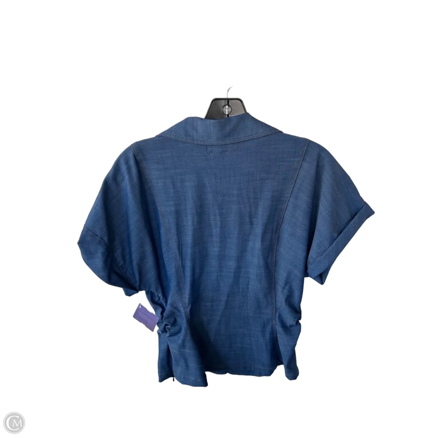 Top Short Sleeve By Zara In Blue, Size: M