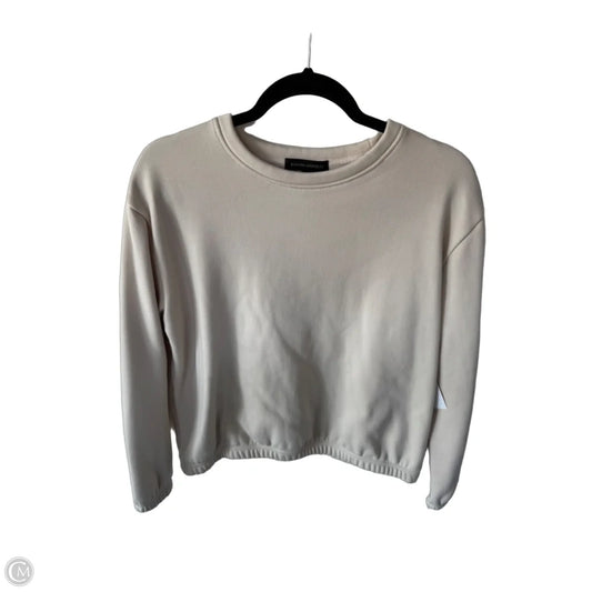 Sweatshirt Crewneck By Banana Republic In Cream, Size: S