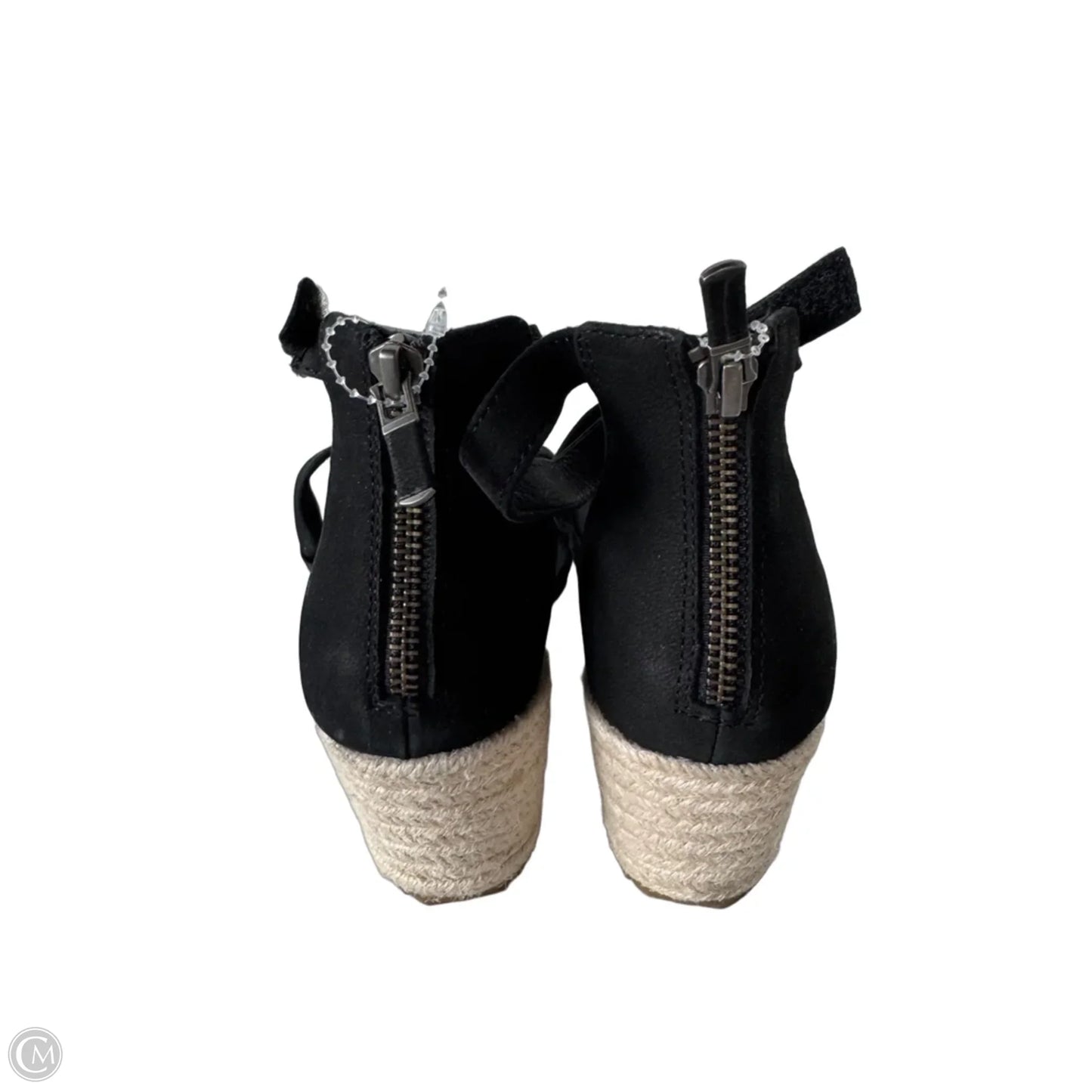 Sandals Heels Wedge By Eileen Fisher In Black & Tan, Size: 8