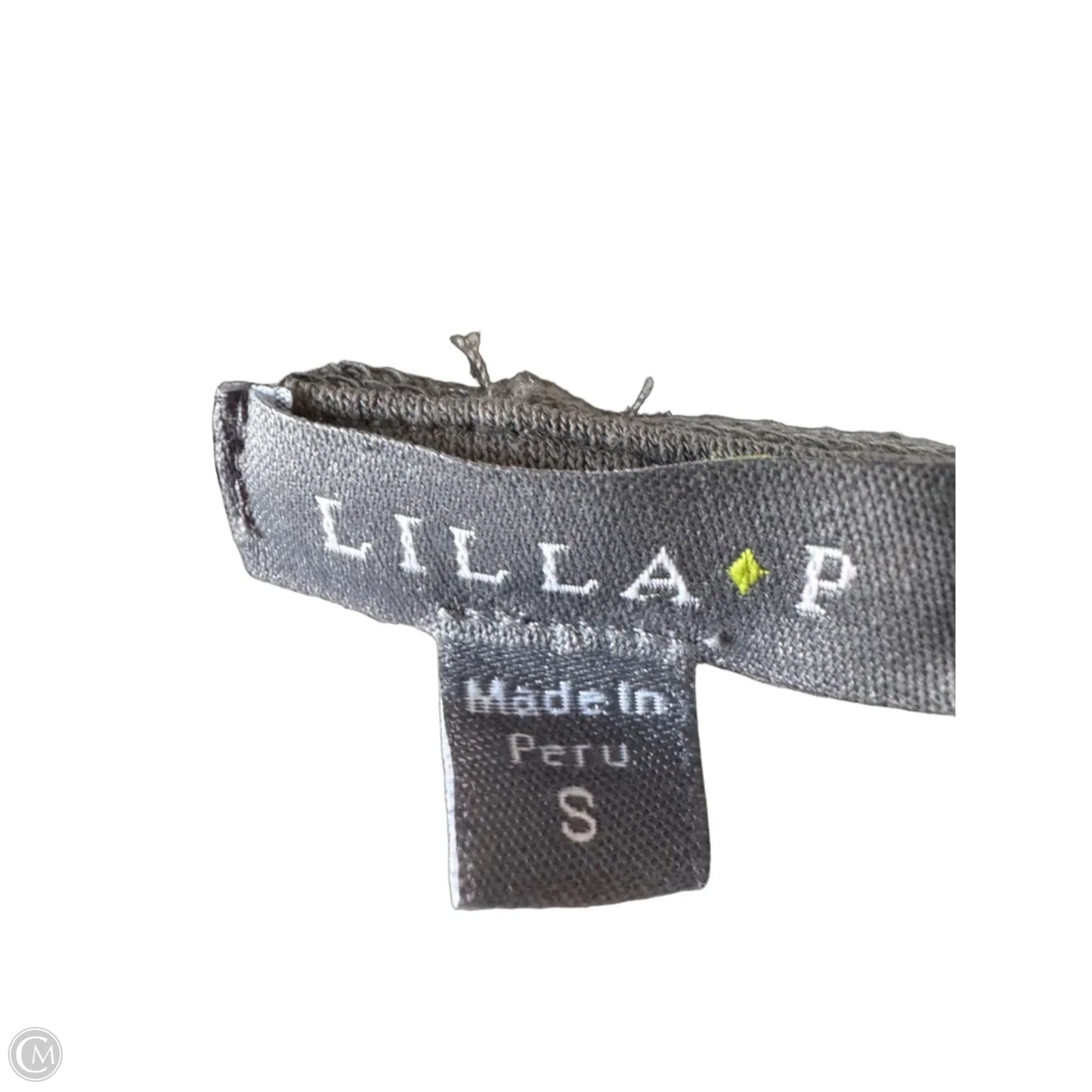 Athletic Sweatshirt Hoodie By Lilla P In Green & Grey, Size: S
