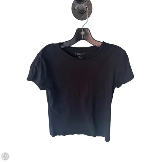 Top Short Sleeve Basic By Talbots In Black, Size: S