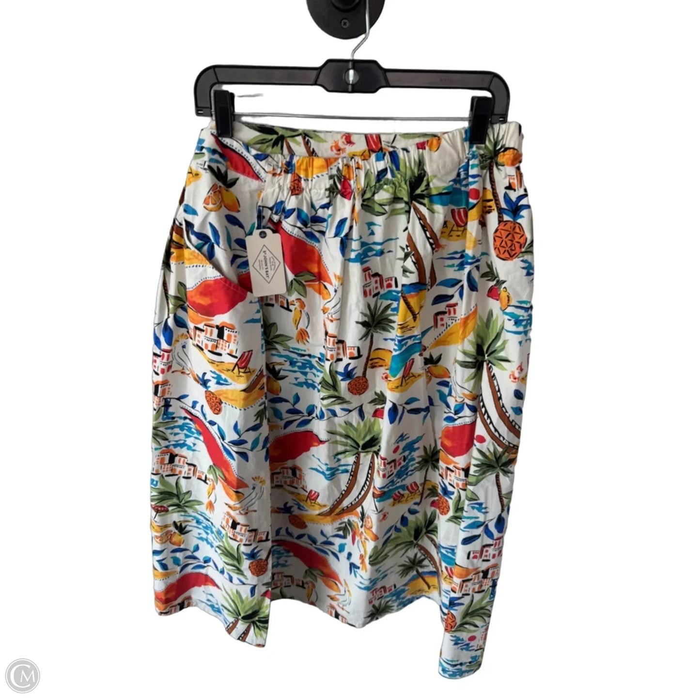 Skirt Mini & Short By St Johns Bay In Cream & Orange, Size: Xxl