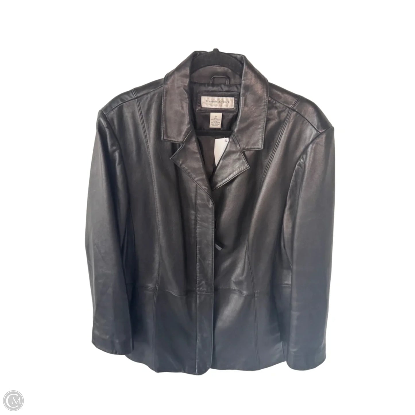 Jacket Leather By Preston And New York In Black, Size: 1x