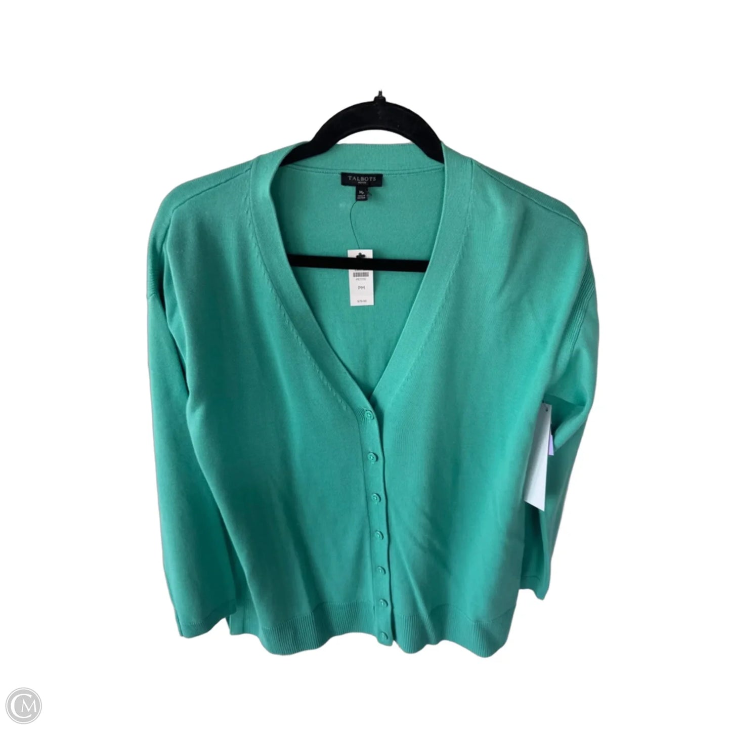 Sweater Cardigan By Talbots In Green, Size: Mp