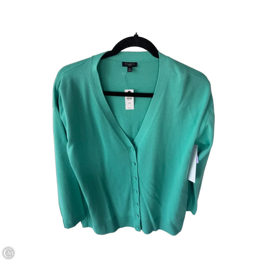 Sweater Cardigan By Talbots In Green, Size: Mp