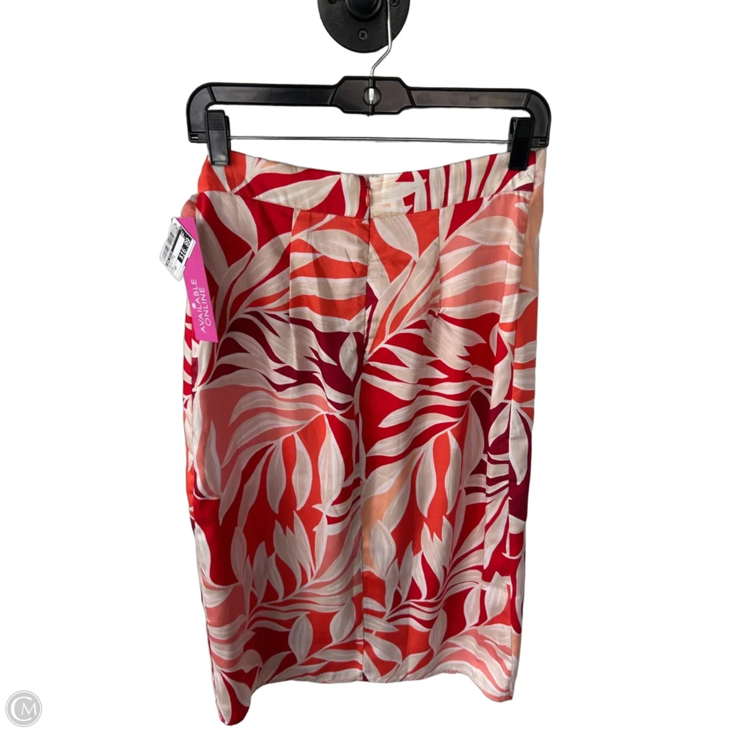 Skirt Midi By Ann Taylor In Orange & Tan, Size: 6p
