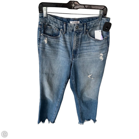Jeans Straight By Good American In Blue Denim, Size: 4