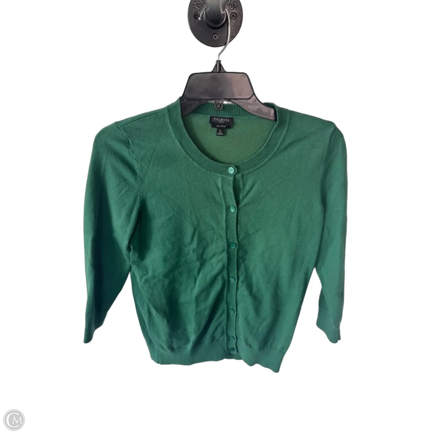 Sweater Cardigan By Talbots In Green, Size: Sp