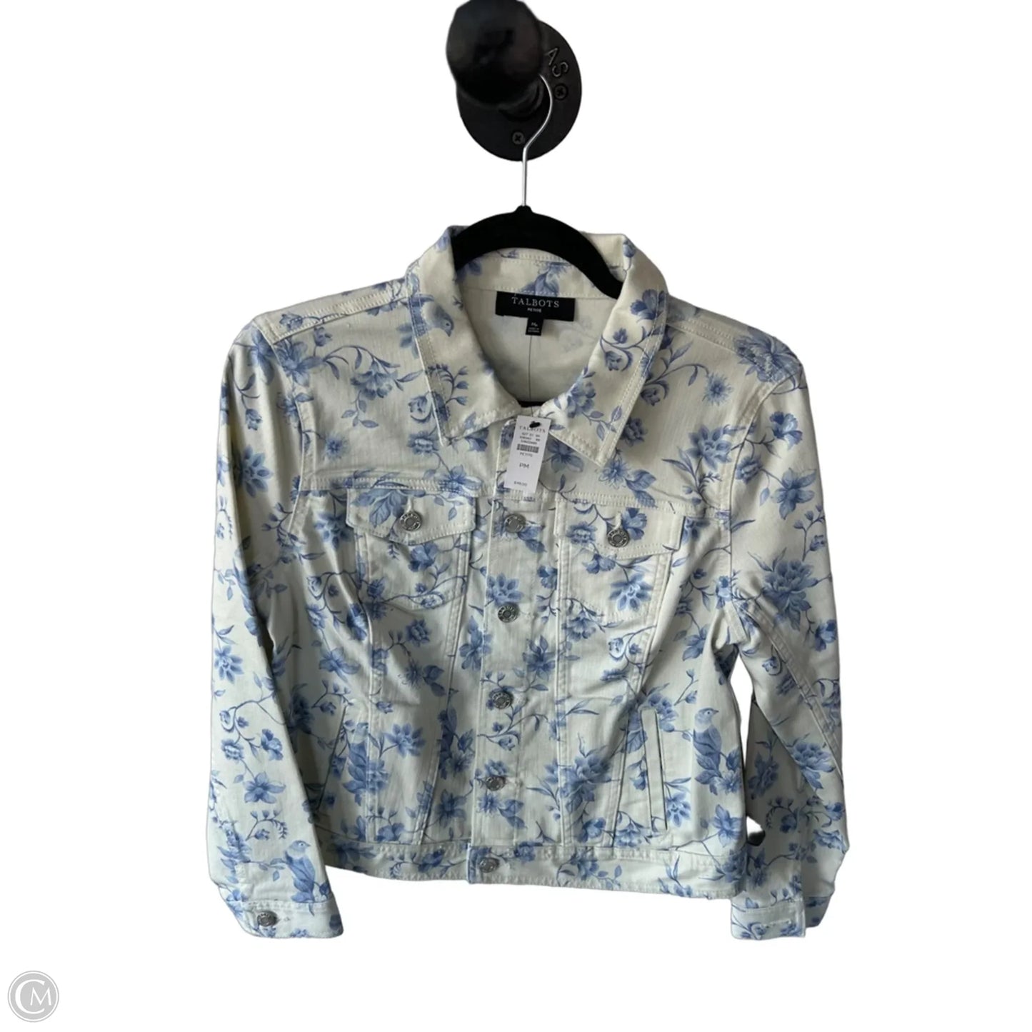 Jacket Denim By Talbots In Cream Denim, Size: Mp