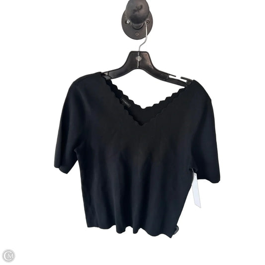 Sweater Short Sleeve By Talbots In Black, Size: L