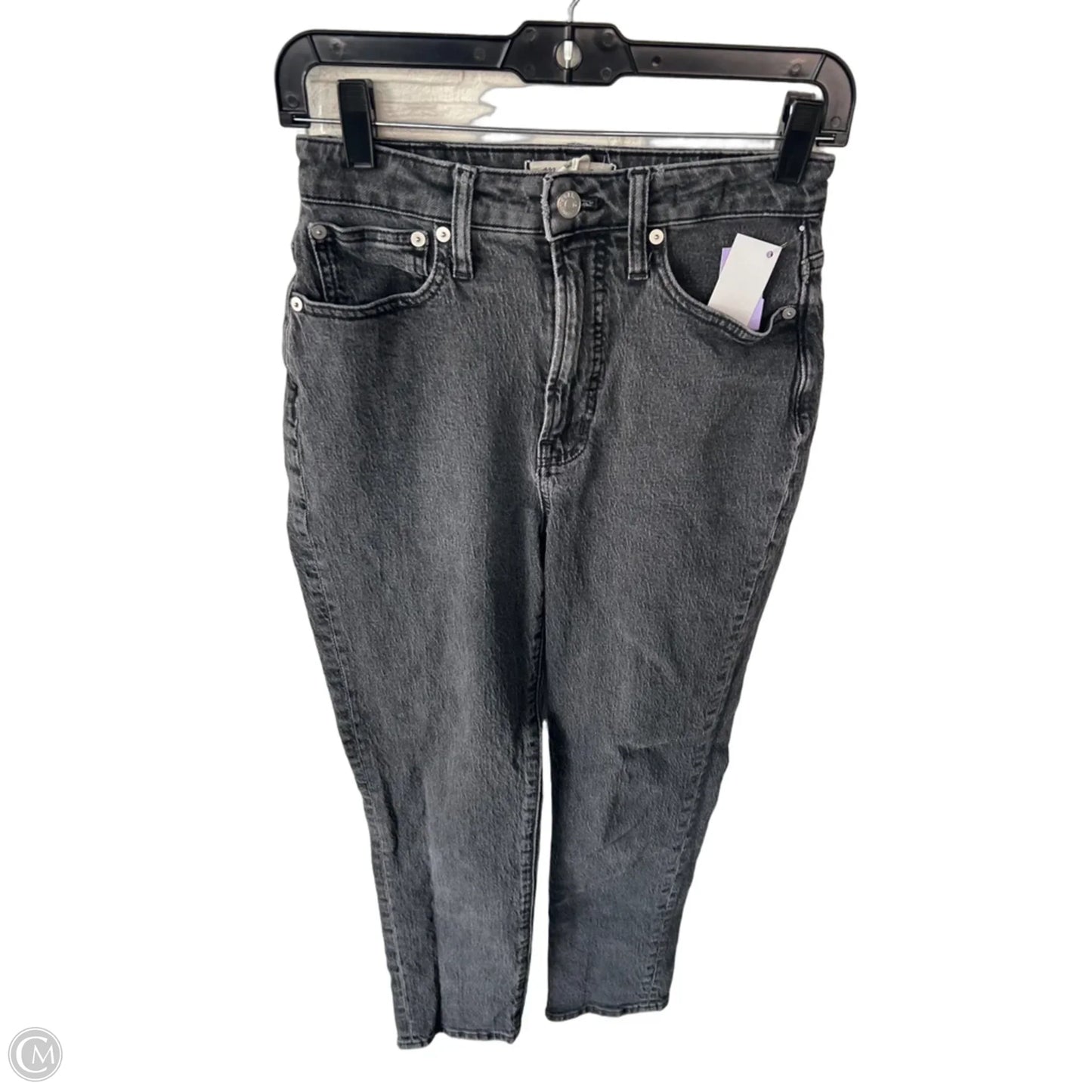 Jeans Straight By Madewell In Black Denim, Size: 2