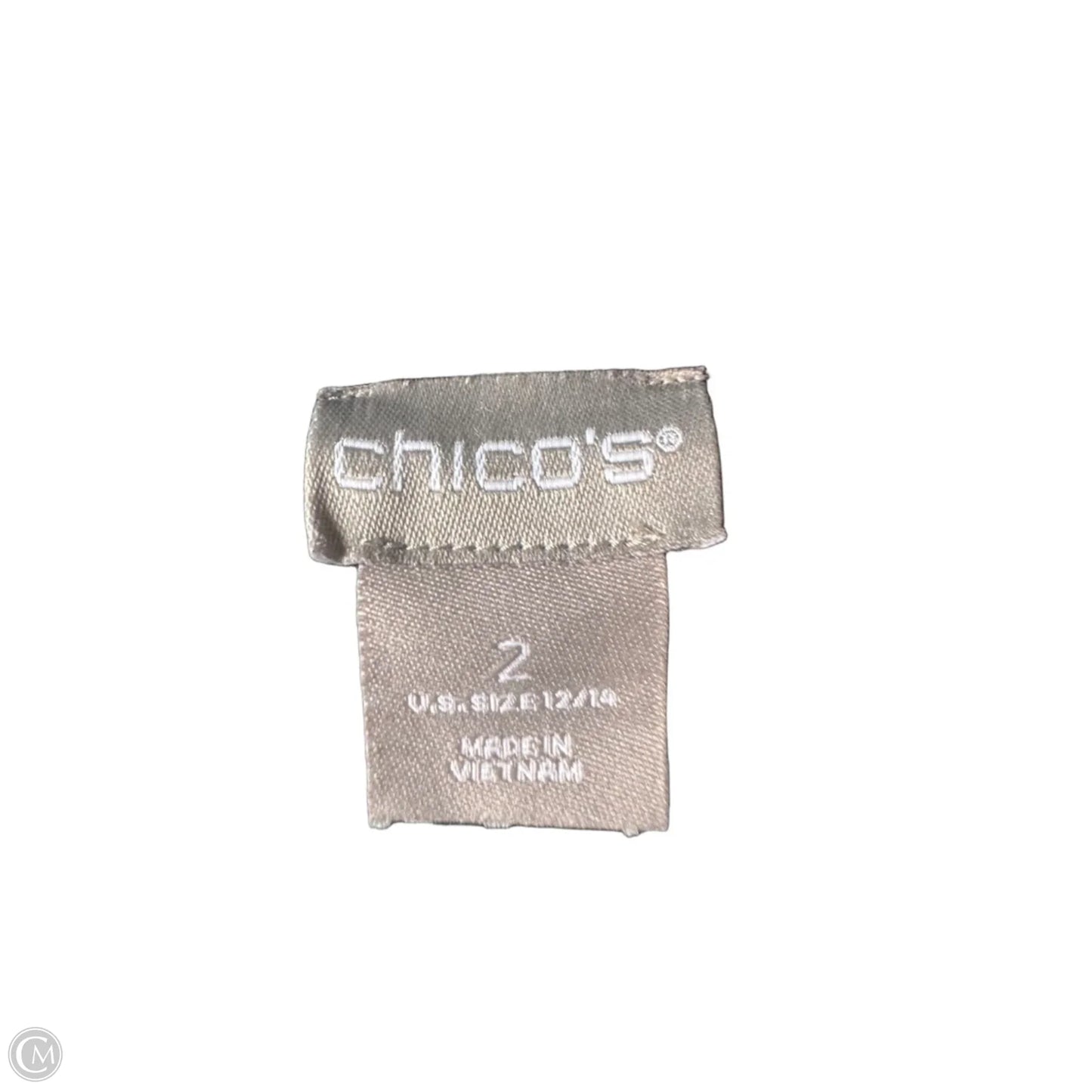 Dress Casual Maxi By Chicos In Black & Silver, Size: L