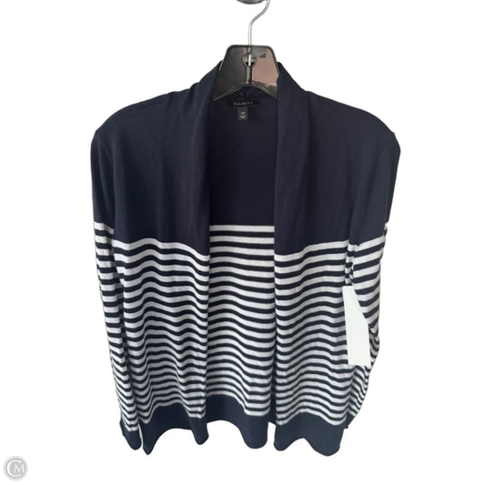 Sweater Cardigan By Talbots In Blue & White, Size: Xs
