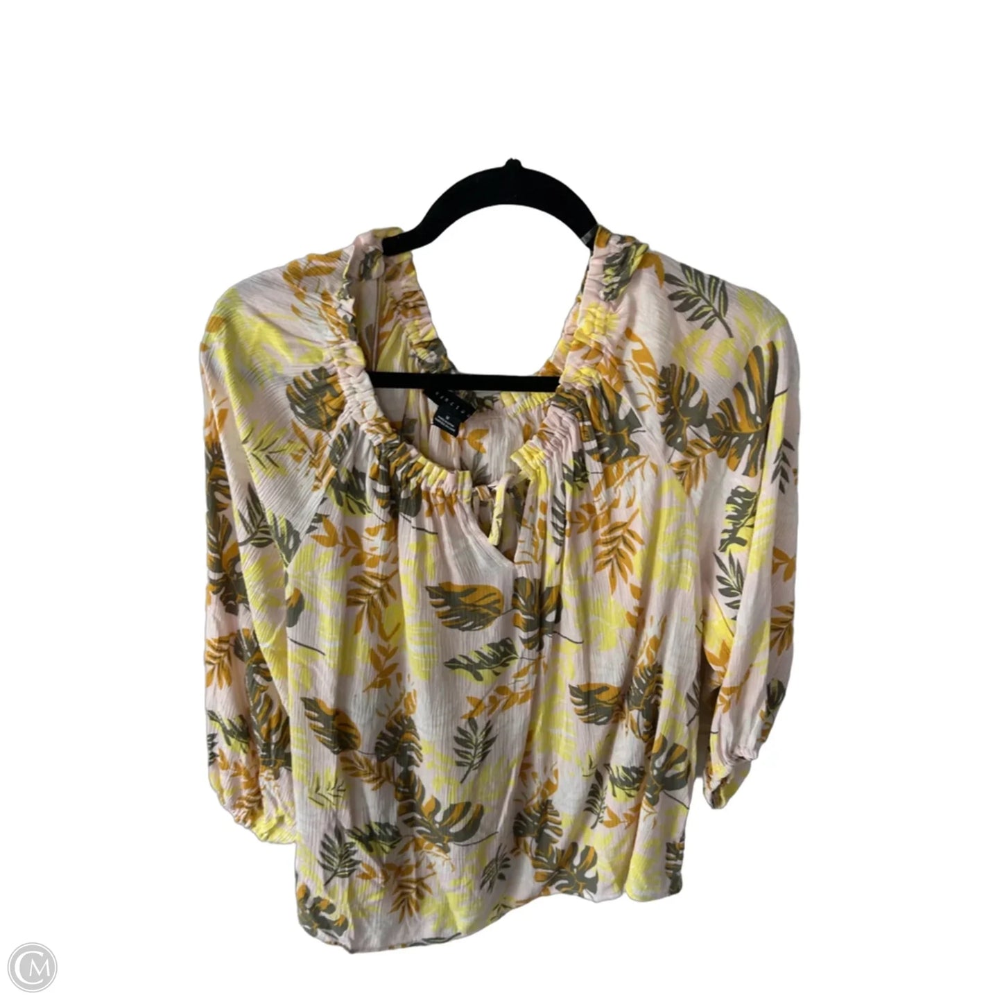 Blouse 3/4 Sleeve By Sanctuary In Green & Pink, Size: M