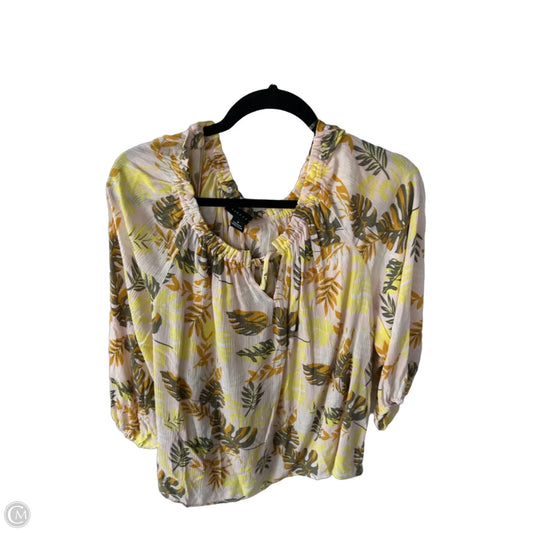 Blouse 3/4 Sleeve By Sanctuary In Green & Pink, Size: M
