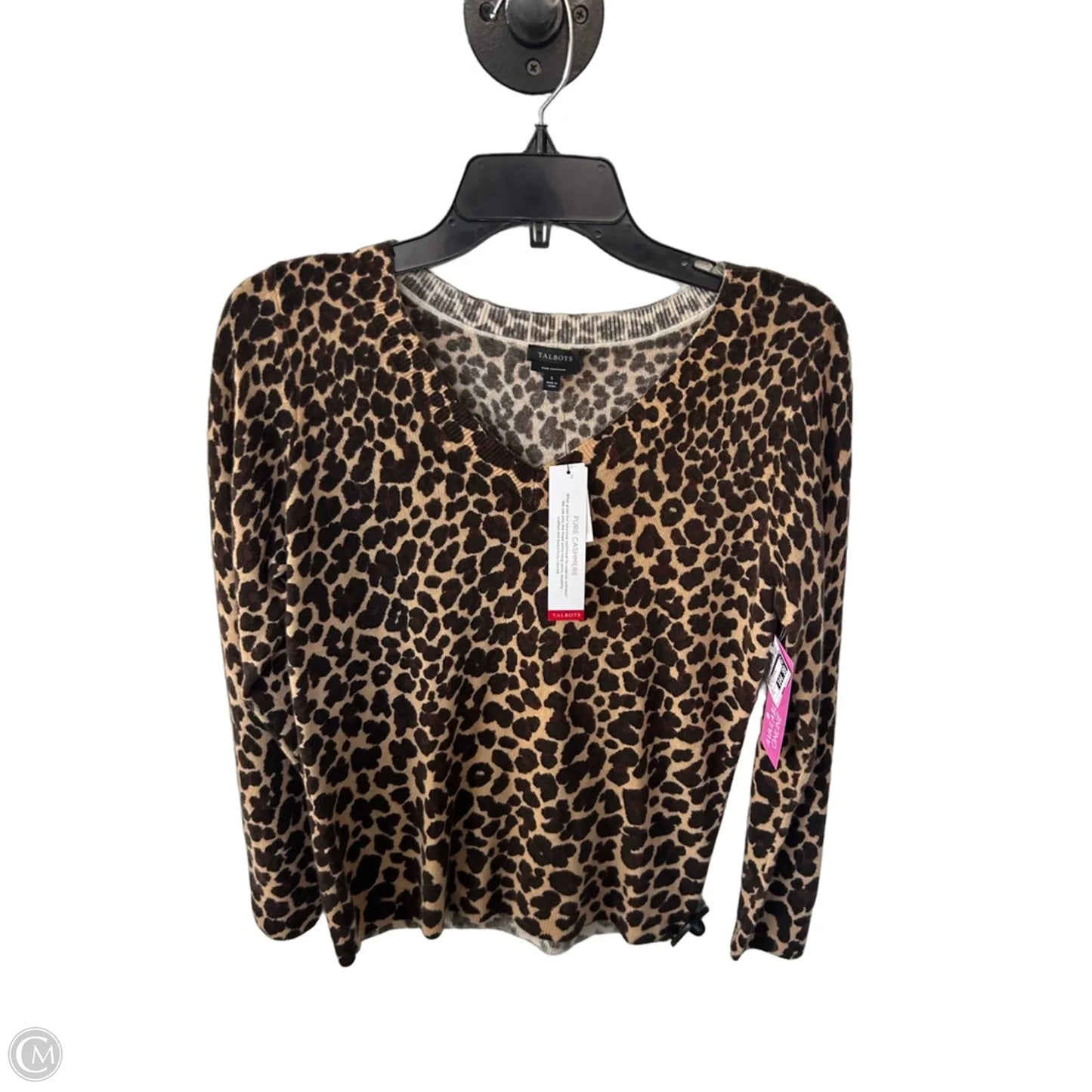 Sweater Cashmere By Talbots In Animal Print, Size: S